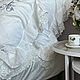 Постельное бельё свадебное  белое с рюшами кружевом и оборками, Комплекты постельного белья, Чебоксары,  Фото №1