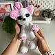 The cat is white with a bow, Amigurumi dolls and toys, Kumertau,  Фото №1