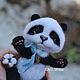 Copyright felted toy Panda Button. Felted Toy. KravetsTatyana. My Livemaster. Фото №4