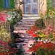Картина маслом красивая цветочная усадьба. Картины. Юлия Белоусова 'С большой любовью!! (ubelka). Интернет-магазин Ярмарка Мастеров.  Фото №2