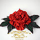 Brooch made of leather 'Red rose', Brooches, Minsk,  Фото №1