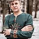 Заказать Рубаха с вышивкой Солнышко русский стиль. Славянская одежда (krasota-mir). Ярмарка Мастеров. . Народные рубахи Фото №3