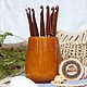 Crochet hooks (set 7pc 4-10mm    vase) Siberian pine #KN2, Knitting tools, Novokuznetsk,  Фото №1