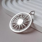 Украшения handmade. Livemaster - original item Pendant: The sun is made of 925 silver (P54). Handmade.