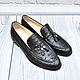 Men's Ostrich Leather Loafers with Tassels. Loafers. SHOES&BAGS. Online shopping on My Livemaster.  Фото №2
