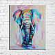 Oil painting - elephant 'Keeper of wisdom' 50/60 cm. Pictures. Painting World of Marina Lesina (LOLAAA). Online shopping on My Livemaster.  Фото №2