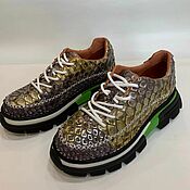 Обувь ручной работы handmade. Livemaster - original item Sneakers made of genuine python leather, in exclusive colors!. Handmade.