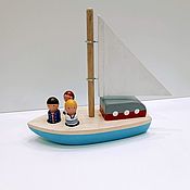 Куклы и игрушки handmade. Livemaster - original item Yacht with men wooden toy. Handmade.