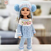 Clothes for Paola Reina dolls. Summer blue set with bear