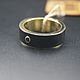 Gold ring with ebony and diamond 0,12 ct German Kabirski. Rings. yakitoriya. Online shopping on My Livemaster.  Фото №2