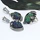 Jewelry Set Ring earrings azurmalachite Silver 925 ALS0035. Jewelry Sets. Sunny Silver. My Livemaster. Фото №4