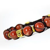 Украшения handmade. Livemaster - original item Shamballa bracelet with red Jasper. Handmade.