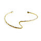 Bracelet thin 'Wave' Outdoor Gold Bracelet gift, Hard bracelet, Moscow,  Фото №1