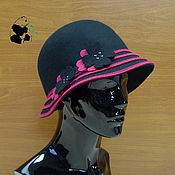 Аксессуары handmade. Livemaster - original item Stylish women`s slauch hat soft felt. black. Art. VK-33. Handmade.