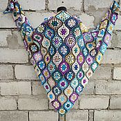 Аксессуары handmade. Livemaster - original item Shawl Bright Spectacular Crocheted Japanese Lanterns Kerchief Shawl. Handmade.
