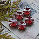 Rivoli 12 mm 'Scarlet lacquer' LUXURY, Cabochons, Stavropol,  Фото №1