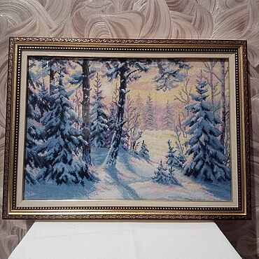 Картины и панно ручной работы. Ярмарка Мастеров - ручная работа Зимний лес. Handmade.