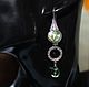 Earrings with Japanese tensha beads, Swarovski Calla rings. Earrings. lawanda. Online shopping on My Livemaster.  Фото №2