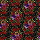Ткань Анютины глазки вышивка (имитация) для юбки солнце + компаньон. Ткани. Rus Ткани Len (rustkanilen). Ярмарка Мастеров.  Фото №4