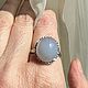 Кольцо с Голубым Агатом серебро 925. Кольца. Jeweller -Danil. Ярмарка Мастеров.  Фото №9