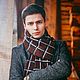 Шотландия  Шарф мужской валяный женский шарф шерсть с шелком, Шарфы, Москва,  Фото №1