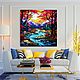 Order Painting Autumn in the mountains. Landscape. stained glass. buy painting artist. House of the Sun (irina-bast). Livemaster. . Pictures Фото №3