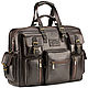 Leather business bag 'Richard' (dark brown), Men\'s bag, St. Petersburg,  Фото №1
