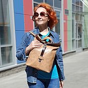 Сумки и аксессуары handmade. Livemaster - original item Backpacks: Backpack bag leather women beige Liina Mod Sr34t-652. Handmade.