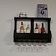 Order Wall shelf for wine and glasses ' classic'. Color Wood. Livemaster. . Shelves Фото №3