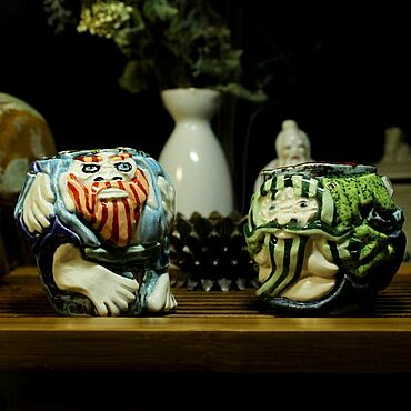 Посуда ручной работы. Ярмарка Мастеров - ручная работа Набор пиал «Братья». Handmade.