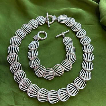Винтаж ручной работы. Ярмарка Мастеров - ручная работа Anne Klein. Комплект.  Ожерелье и браслет. AKJuneC5. Handmade.