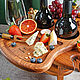Винный столик деревянный, винница менажница, поднос деревянный. Подставки для бутылок и бокалов. h&m Wood Shop. Ярмарка Мастеров.  Фото №4