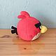 Заказать  Ред (персонаж серии игр Angry Birds). Янкины забавы (Виктория) (vikazabava). Ярмарка Мастеров. . Мягкие игрушки Фото №3