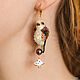 Bird Earrings 'Amanita'. Miniature birds. Earrings. Coffeelena. Online shopping on My Livemaster.  Фото №2
