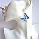 Transparent Earrings Blue White Butterflies Epoxy Resin Boho. Earrings. WonderLand. My Livemaster. Фото №6