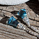 Silver earrings with aquamarine 'Sea of desires' 925, Earrings, Yaroslavl,  Фото №1