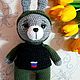 Вязаная игрушка Зайчик солдат, Амигуруми куклы и игрушки, Орск,  Фото №1