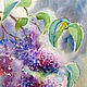 Watercolor. Painting watercolor. Branch of lilac. Pictures. ArtShipilina. My Livemaster. Фото №4