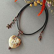 Украшения handmade. Livemaster - original item Pendant Pendant Necklace Brown Agate Natural Stone Heart. Handmade.