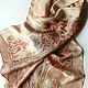 batik bufanda 'Visionaria' 172H48, natural. la seda. Scarves. Handpainted silk by Ludmila Kuchina. Ярмарка Мастеров.  Фото №4
