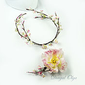 Свадебный салон handmade. Livemaster - original item Wedding jewelry set Sakura. Handmade.