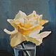 Oil painting Yellow flower. Etude. Pictures. Painting by Margarita Drevs. My Livemaster. Фото №5