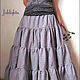 Long skirt with pockets 'Lavender dreams', Skirts, Tomsk,  Фото №1