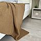 Order Knitted plaid made of cotton yarn rustic minimalism. Pledy iz naturalnoj pryazhi Cosy Home. Livemaster. . Blankets Фото №3