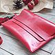 Anemone Red leather cosmetic bag. Beauticians. Mox workshop. My Livemaster. Фото №5