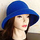 El sombrero de valyanaya 'de color azul Aciano'. Hats1. Oksana Moleva. Ярмарка Мастеров.  Фото №4