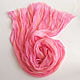 Batik Stole Pink Marshmallow Scarf Pressed Silk 100%. Scarves. Silk Batik Watercolor ..VikoBatik... My Livemaster. Фото №6