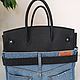 Заказать Сумка джинсовая - кожаная  в стиле Birkin 35. My Handmade. Magic denim in art. Ярмарка Мастеров. . Классическая сумка Фото №3