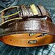 Genuine crocodile leather belt, handmade!. Straps. SHOES&BAGS. My Livemaster. Фото №5