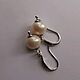 Earrings with Round white Pearls. Protection and attractiveness of the Girl, Earrings, ,  Фото №1